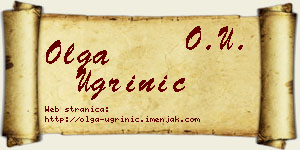 Olga Ugrinić vizit kartica